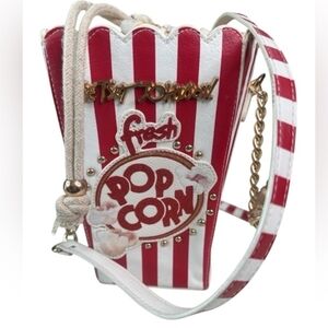 Betsey Johnson Kitsch Popcorn Bucket Crossbody Bag